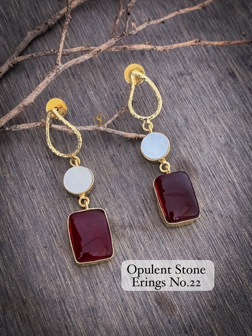 2 Designer Wedding Wear Opulent Stone Earrings Suppliers In India
